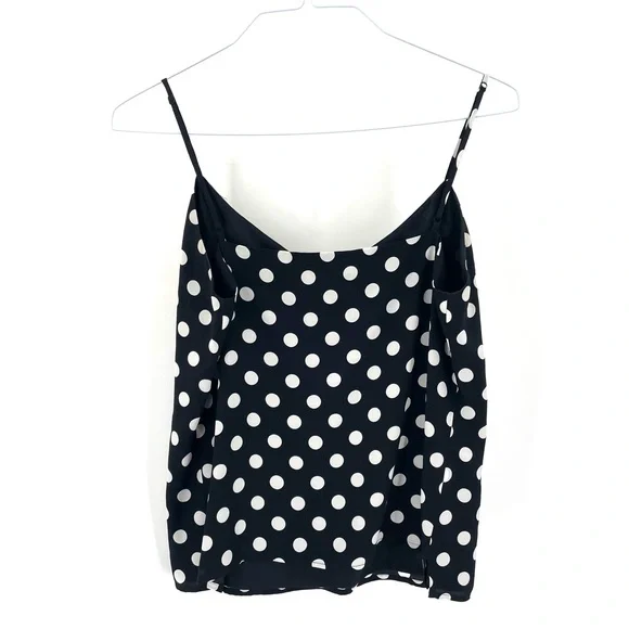 L'Agence Jane V-Neck Adjustable Casual Effortless Spaghetti Strap 100% Silk Tank - Picture 4 of 6